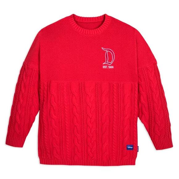 Disneyland Red Cable Knit Sweater Spirit Jersey Size 2X - Picture 4 of 11